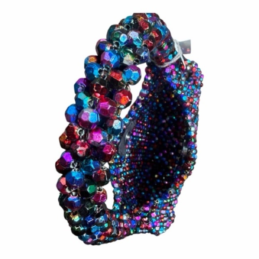 Target Multicolor Beaded Mini Shoulder Bag | Y2K Sparkle Party Purse | NWT - Picture 4 of 5
